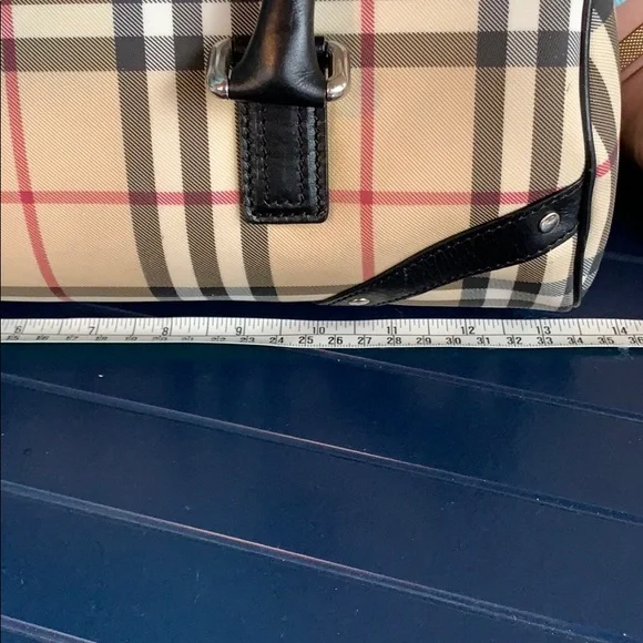 Burberry Beige and Black Plaid Satchel - Picture 4 of 12
